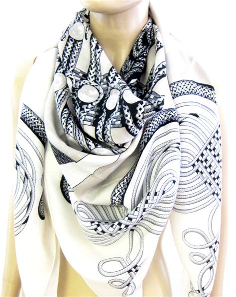 hermes scarf black and white|hermes pleated scarf price.